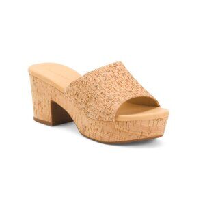 CHOCOLAT BLU Cork Golden Heeled Sandals